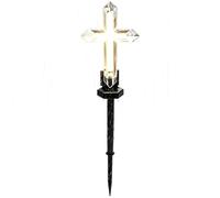 Solar Cross Stake Light - 19in Outdoor | Garden Pathway, ABS, LED