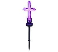 Solar Cross Stake Light - 19in Outdoor | Garden Pathway, ABS, LED