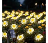 Solar Daisy String Lights for Outdoor,40 LED Solar Powered Outdoor Fairy Lights for Garden,Fence,Waterproof,8 Modes for Spring,Summer,Yard