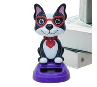 Solar Dancing Animal - Jouets de danse à énergie solaire | Jouet solaire pour chien, ornements décoratifs de voiture solaire pour animaux de dessin animé, figurine de danseur
