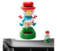Solar Dancing Figurines 3.9 * 2.0 in Portable Christmas Snowman Doll Figure