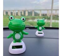 Solar Dancing Frog Bobblehead 10cm Car Dashboard Decor