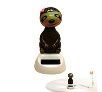 Solar Dashboard Sloth - Tableau de bord Swinging Bobbing Animal - 10 x 8 x 5 cm - Automatique Dashboards Shaking Hand Doll Swing Sloth, Solar Friendly Funny Shaking Toy For Table, Kids, Car, Home