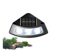 Solar Deck Step Lights - Waterproof Outdoor LED Lighting | 6500K Bright IP65 Weatherproof Solar Powered Step Lamps for Yard, House, Balcony, Pathway or Driveway, 4.49x2.91x1.18in
