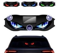 Solar Demon Eye LED Car Window Light, Dynamic Wireless Ambient Glow for Rear Glass, Solar Devil Eye LED Window Lights with Strong Suction Mount，B