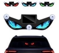 Solar Demon Eye LED Car Window Light, Dynamic Wireless Ambient Glow for Rear Glass, Solar Devil Eye LED Window Lights with Strong Suction Mount，E