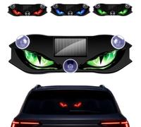 Solar Demon Eye LED Car Window Light, Dynamic Wireless Ambient Glow for Rear Glass, Solar Devil Eye LED Window Lights with Strong Suction Mount，C