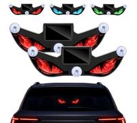 Solar Demon Eye LED Car Window Light, Dynamic Wireless Ambient Glow for Rear Glass, Solar Devil Eye LED Window Lights with Strong Suction Mount，D*2