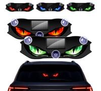 Solar Demon Eye LED Car Window Light, Dynamic Wireless Ambient Glow for Rear Glass, Solar Devil Eye LED Window Lights with Strong Suction Mount C