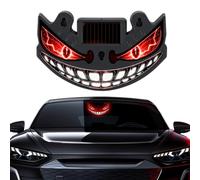 Solar Demon Eye LED Car Window Light,New Wireless No Drill Demon Eyes Warning Lamp,Waterproof Animated Devil Eye Light for Windshield & Rear Window,for SUV, Truck,Van,RV