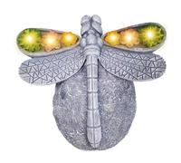 Solar Dragonfly Garden Statue Waterproof Resin Outdoor Lawn Decoration