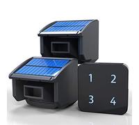 Solar Driveway Alarm System-1/4 Mile Long Transmission Range-Solar Powered No Need Replace Batteries-Outdoor Weatherproof
