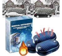 Solar Electromagnetic Molecular Interference Freeze and Snow Remover,Antifreeze Snow Removal Instrument,Anti-freeze Electromagnetic Car Snow Removal Device,Car Defroster (3 pcs)