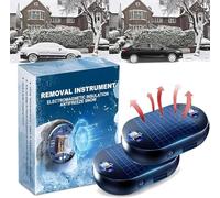 Solar Electromagnetic Molecular Interference Freeze and Snow Remover - Snowvanish Portable Kinetic Molecular Diffuser,Anti-Freeze Car Snow Removal Device,Car Defroster (2pcs)