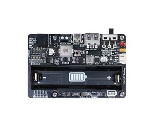 Solar Energy Manager MPPT Solar Charger Controller for 5V-24V Panels, 3.7V 18650 with USB/DC-044/KF128L-2P Terminals, Overcharge Protection, Compatible with Raspberry Pi