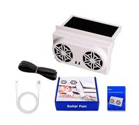 Solar Fan, Car Ventilation, 6,3 x 3,94 x 1,38 Inches Simple Installation Quiet Window Cooling Vent, Air Circulator for Travel, Comfort, Véhicule, Adults, Friends and Lovers