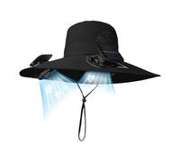 Solar Fan Cooling Hat, Breathable Ventilated Cap, Portable Summer Cooling Headgear, Outdoor Heat Protection, Solar Fan Hat for Gardening Fishing Camping Hiking Cycling Travel Beach Festivals