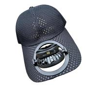 Solar Fan Hat - Breathable Fabric Adjustable Size | 600mAh USB Rechargeable Digital LED Display Baseball Cap | Sun Protective Built in Cooling Minter for Outdoor Fishing Men Women Camping Cycling