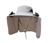 Solar Fan Hat - Cooling Sun Cap, Wide Brim Headgear, Breathable Summer Protection Gear | Foldable Outdoor Cooling Hat Device, Duals Panel Powered Airflow System for Gardening Hiking Fishing Travel