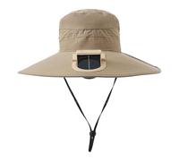 Solar Fan Hat | Polyester Fiber 56-58cm Neutral Color 110g | USB Solar Charging Breathable Mesh Cooling Sun Protection | Portable Outdoor Cap Hiking Fishing Gardening Outdoor Use