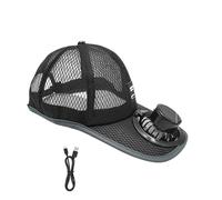 Solar Fan Sun Hat, USB Rechargeable Wide Brim Anti UV Cooling Hats
