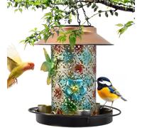 Solar Feeder Lantern System - Outdoor Lighting Decor, Decorative Hummingbird with Attracting Birds, Solar Powered Design, Garden Accessory Item, Patio Ornament for Backyard and Balcony Ambience