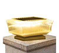 Solar Fence Lights - 2 Pieces Solar Deck Lights | Waterproof LED Fence Post Light | Lamp for Driveway Staircase Gate Pool Backyard Deck Balcony Porch Path Garden