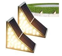 Solar Fence Lights Outdoor, LED Railing Lamp Set, Solar Deck Lights with Water Resistant Housing, Wall Mounted Light, Outdoor Accessory with Easy Installation, Garden Lamp for Patio Yard Porch