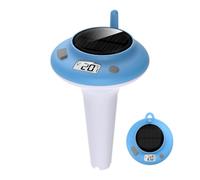 Solar Floating Pool Thermometer - ABS IPX8 Waterproof LCD Digital Temperature Gauge Type C And Solar Rechargeable Celsius Switch For Pool Spa Hot Tub Fish Pond Water Temperature Monitor