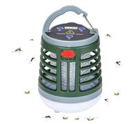 Solar Fly Trap - Compact Solar USB Fly Zapper, UV Light Eliminator, Rechargeable Outdoor Control | Quiet Portable Device for Summer Hiking Camping Barbecue Picnics