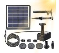 Solar Fountain - 6V 2W Solar Powered Water Pump With 8 Nozzles, Outdoor Floating Bird Bath Fountain For Garden Patio Yard Backyard Planter Decor, Ground Mounted Water Feature