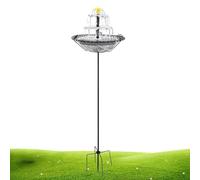 Solar Fountain Bird Bath - Bluebird Watering Container, 660g Garden Hummingbird Bath Solar Powered Water Feature Pump for Gardeners Nature Lovers Backyard Patio Deck Courtyard Lawn Front Yard
