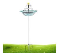 Solar Fountain Bird Bath - Bluebird Watering Container, 660g Garden Hummingbird Bath Solar Powered Water Feature Pump for Gardeners Nature Lovers Backyard Patio Deck Courtyard Lawn Front Yard