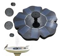 Solar Fountain For Bird Bath, 16cm/6.3inch Flower Shaped Floating Solar Powered Water Pump With 4 Nozzles, Garden Water Fountain For Villa Landscape Pond Outdoor Backyard Decoration Bird Bath