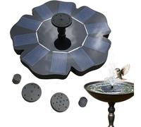 Solar Fountain For Bird Bath, 16cm/6.3inch Flower Shaped Floating Solar Powered Water Pump With 4 Nozzles, Garden Water Fountain For Villa Landscape Pond Outdoor Backyard Decoration Bird Bath