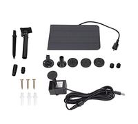 Solar Fountain Pump 200L / H | Dual Source USB & Solar Panel | Garden Pond Fountain for Birds/Fish Environment/Outdoor Decor | 8 Nozzles, 1M Lift, Brushless Motor