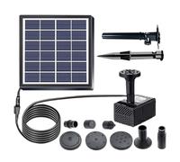 Solar Fountain Pump, 6V 2W Water Sprayer, 8 Nozzle Garden Kit Floating Panel Filter, ABS Solar Powered Circulation Unit, Outdoor Pond Decor Water Feature System, Garden Patio Yard 5.12x5.5in