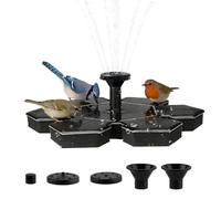 Solar Fountain Set - Bird Bath Decor, Flower Spray System with Multi Nozzle Flow, Energy Powered Design, Water Circulation Unit, Outdoor Feature for Garden Courtyard Pool Enhancement