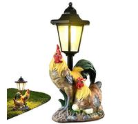 Solar Garden Lights | Resin Funny Weatherproof Chicken Decor | Rooster-themed Ornament, Ideal For Gardens Or Patios, Delivering Both Practical Lighting And Artistic Value, To Create An Appealing Outdo