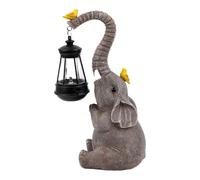 Solar Garden Statue - Elephant Figurine Garden Light with Automatic Solar Powered Function and Energy Saving, Decorative Lawn Ornament for Front Yard, Backyard, Pathway, 7.87x3.54x2.76 inches