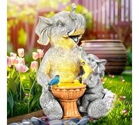Solar Garden Statues Elephant Magnet Lights for Outdoor,Yard,Garden Decoration,Unique Housewarming Gifts for Mom,Woman