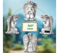 Solar Garden Statues Solar Praying Angel LED Waterproof Fairy Angel Sculpture Weatherproof Grave Ornament for Lawn Yard Patio Windowsill
