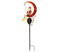 Solar Gardens Stakes Moon Santa Waterproof Christmas Lantern Metal Light