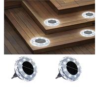 Solar ground light, suitable for outdoor solar spotlights on paths, lawns, courtyards, and swimming pools, with a waterproof rating of IP65 (Lumière blanche,Lot de 2)