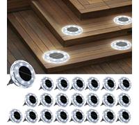 Solar ground light, suitable for outdoor solar spotlights on paths, lawns, courtyards, and swimming pools, with a waterproof rating of IP65 (Lumière blanche,Lot de 22)