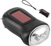 Solar Hand Crank Flashlight,Solar Dynamo Led Emergency Flashlight,Portable Survival Flashlight Self Powered For Camping Home Fishing Boating Hiking Backpack