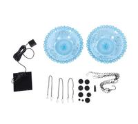 Solar Hanging Bird Bath Fountain 2 Bowls 9 Nozzles for Garden Patio Yard | Hanging Solar Bird Bath Floating Fountain for Bird Bath Hanging Bird Bath for Outside