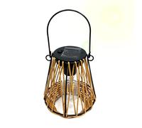 Solar Hanging Lantern Light, Ambient Outdoor Function, 600mAh Battery Weatherproof with Soft Glow, Artificial Rattan Decorative Design, Outdoor Lighting Fixture, Ideal for Patio Porch Balcony Pathway