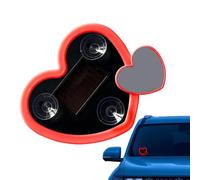 Solar Heart Shaped Window Lamp, Neon Car Decor for Truck Window, Ambient Lighting Accent, Night Atmosphere Booster, Triangle Display, Rechargeable Feature, Sleek Automotive Design