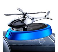 Solar Helicopter Car Fragrance Diffuser - Rotating Air Freshener, Luxury Alloy Dashboard Aromatherapy Ornament, Auto Perfume Vent Clip for Fresh Scent